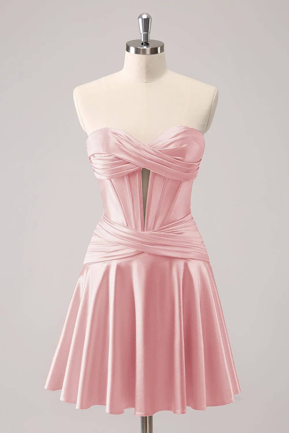 Cute Burgundy A Line Sweetheart Criss Cross Corset Homecoming Dress with Ruffles