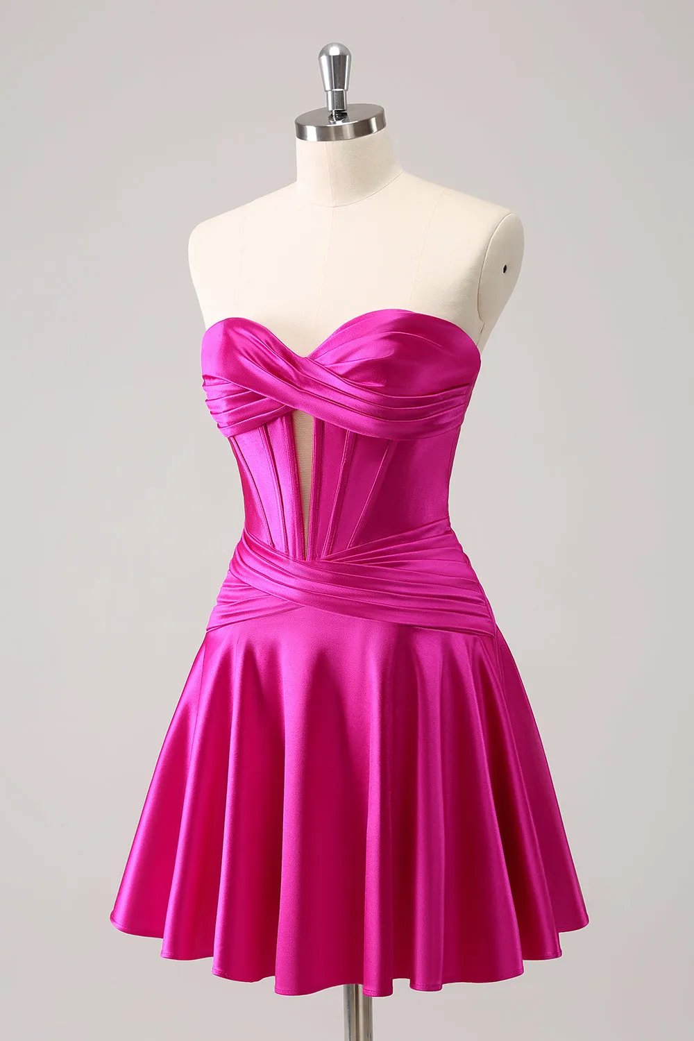 Cute Burgundy A Line Sweetheart Criss Cross Corset Homecoming Dress with Ruffles