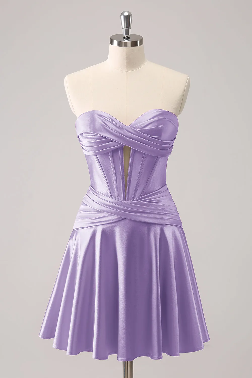 Cute Burgundy A Line Sweetheart Criss Cross Corset Homecoming Dress with Ruffles