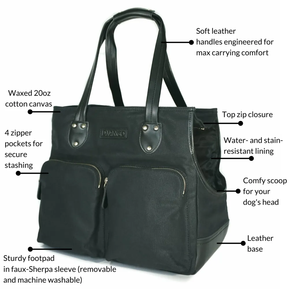 Django Waxed Canvas and Leather Carrier