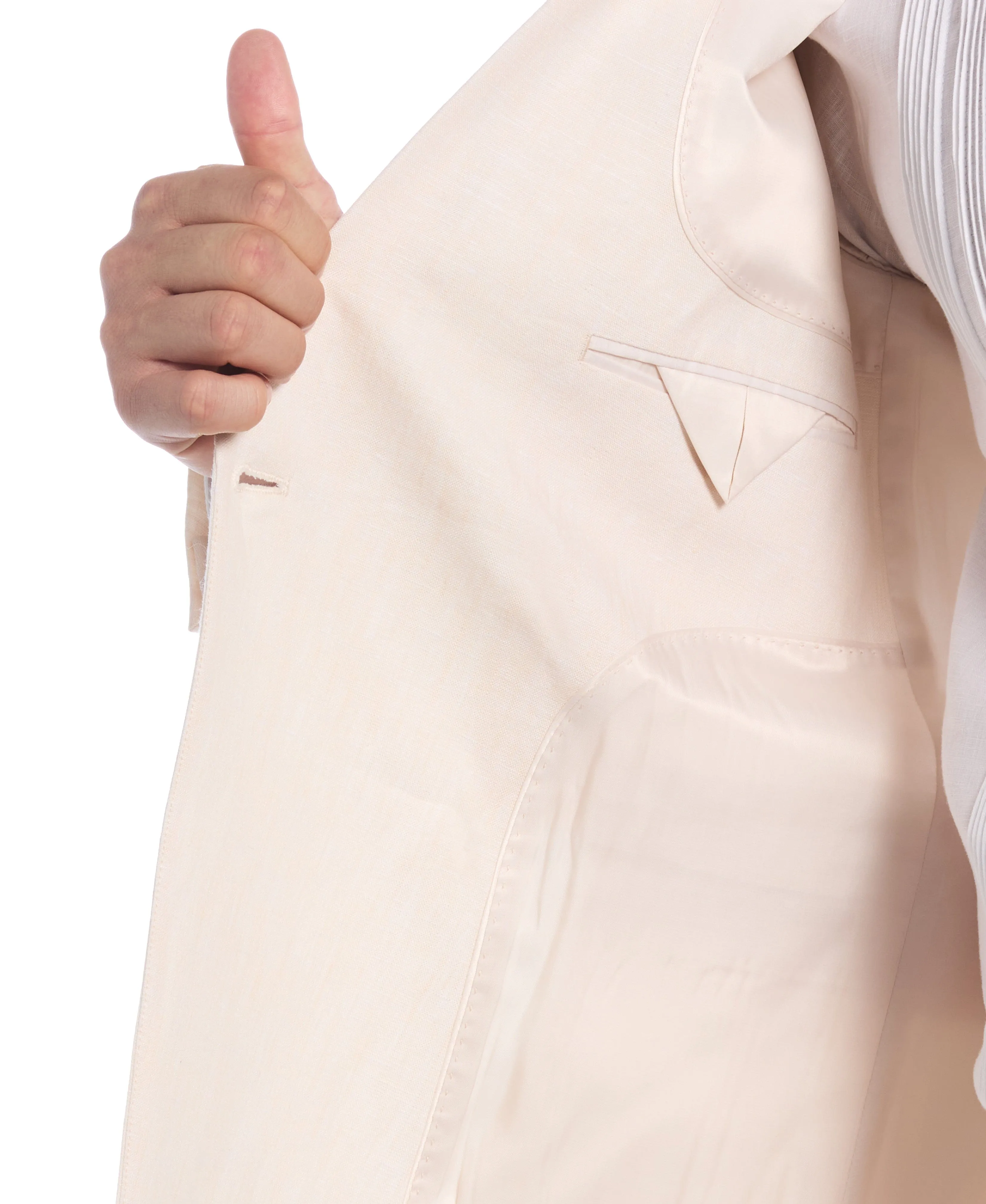 Double Breasted Delave Linen Sports Coat