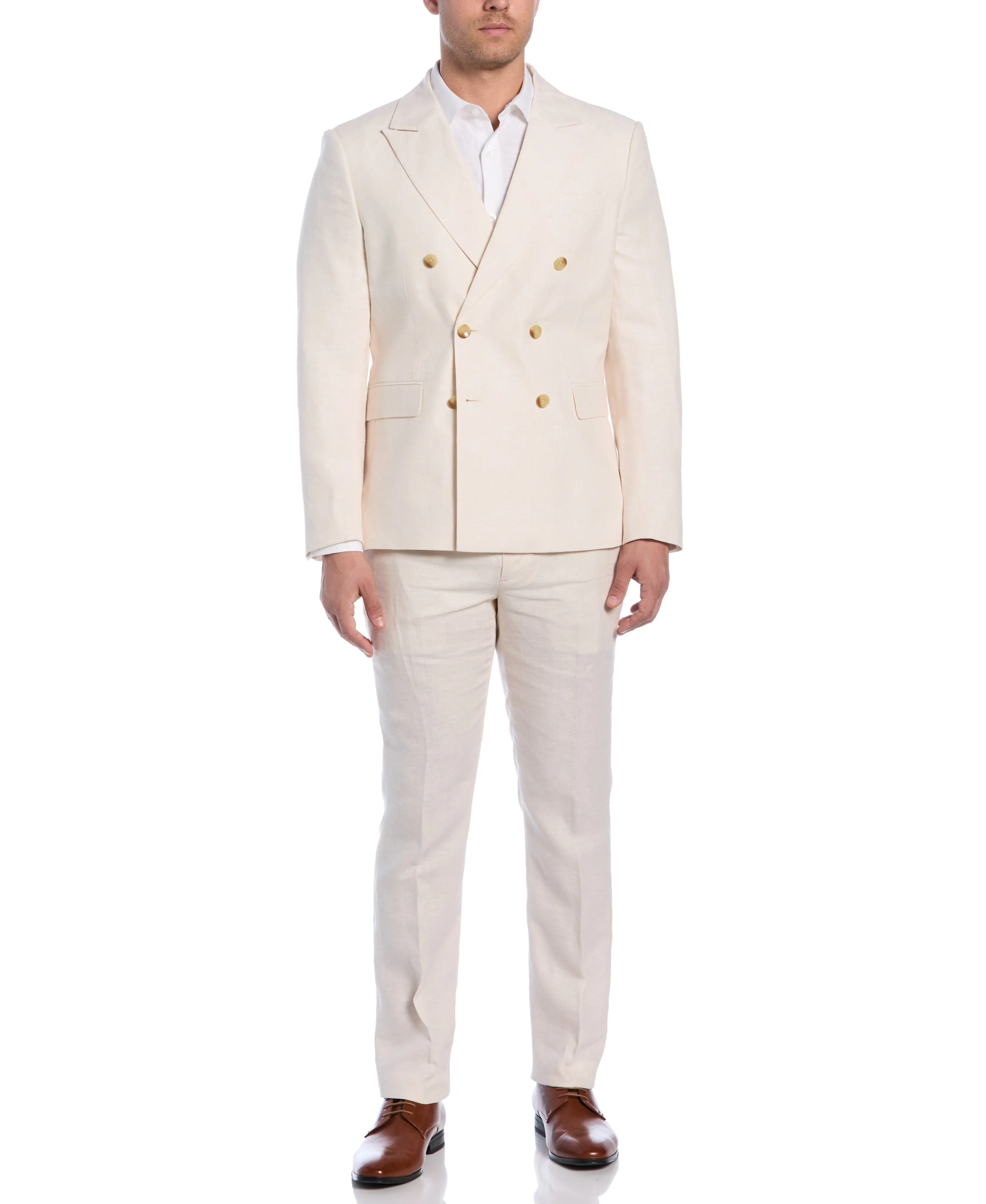 Double Breasted Delave Linen Sports Coat