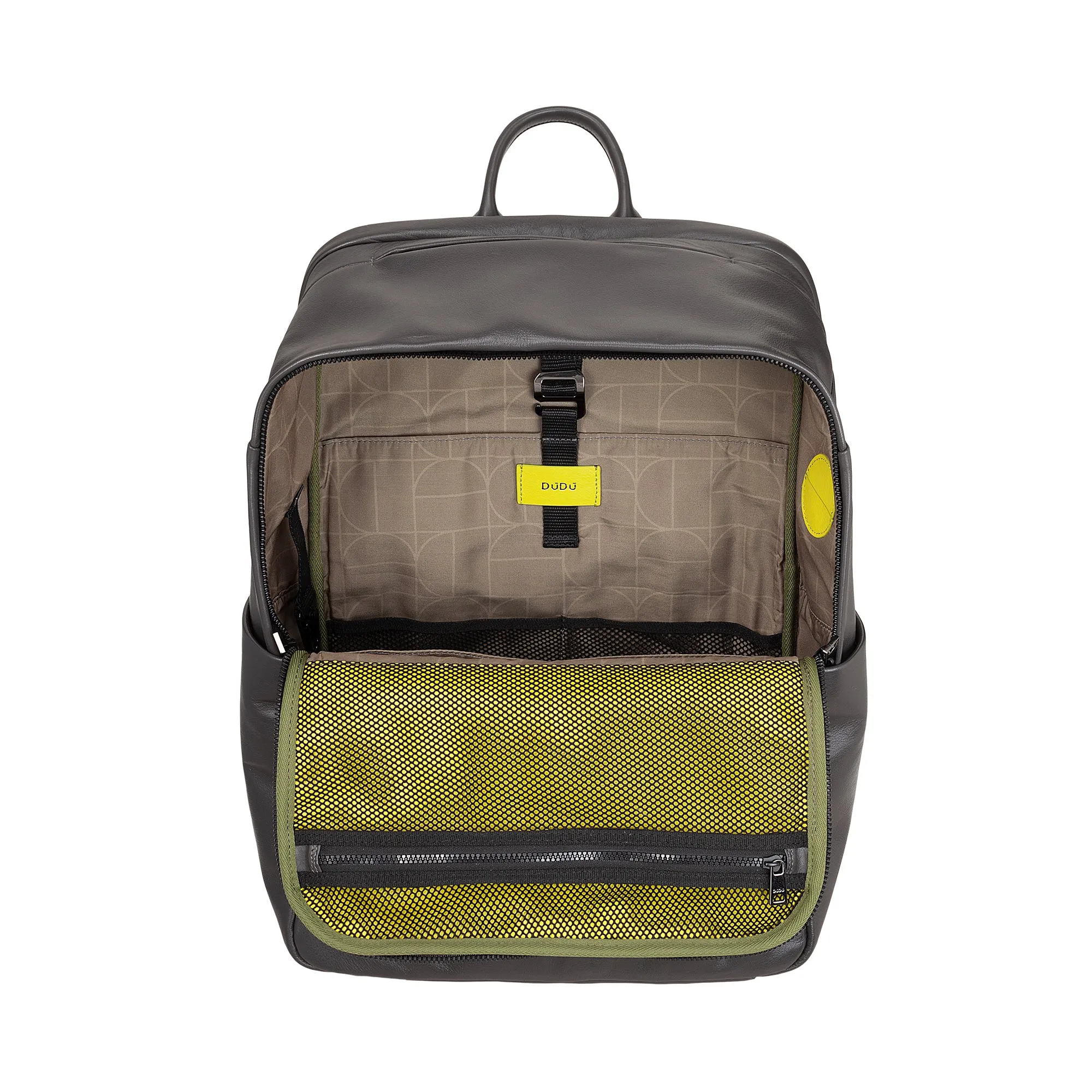 Dudu leather backpack man Woman Porta PC Up to 15.6 "16 -inch MacBook, 20 -liter travel backpack, Elegant multi -domestic work backpack