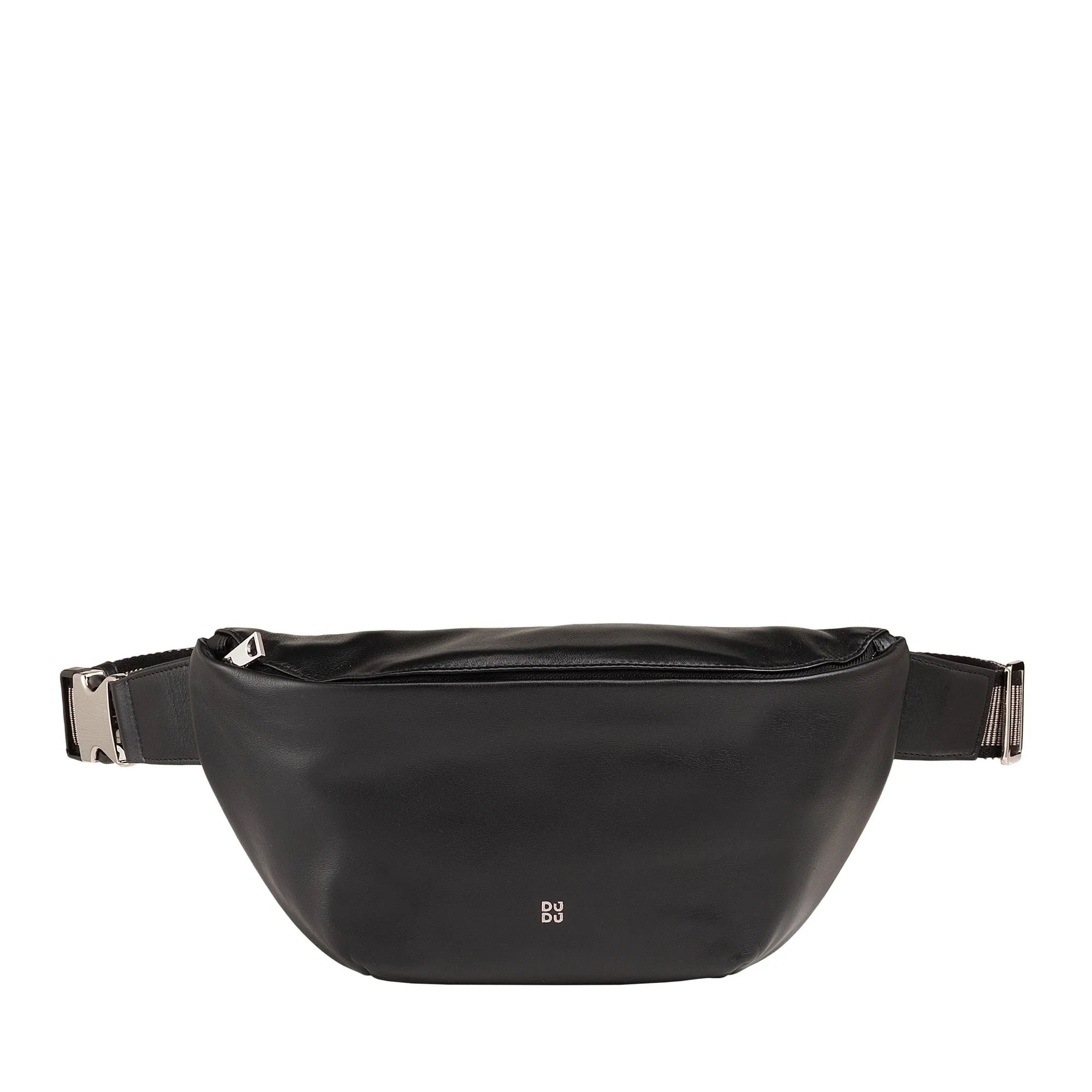 DUDU Marsupy in real leather for men woman with adjustable belt, clean clean design, 3 zip gnawing