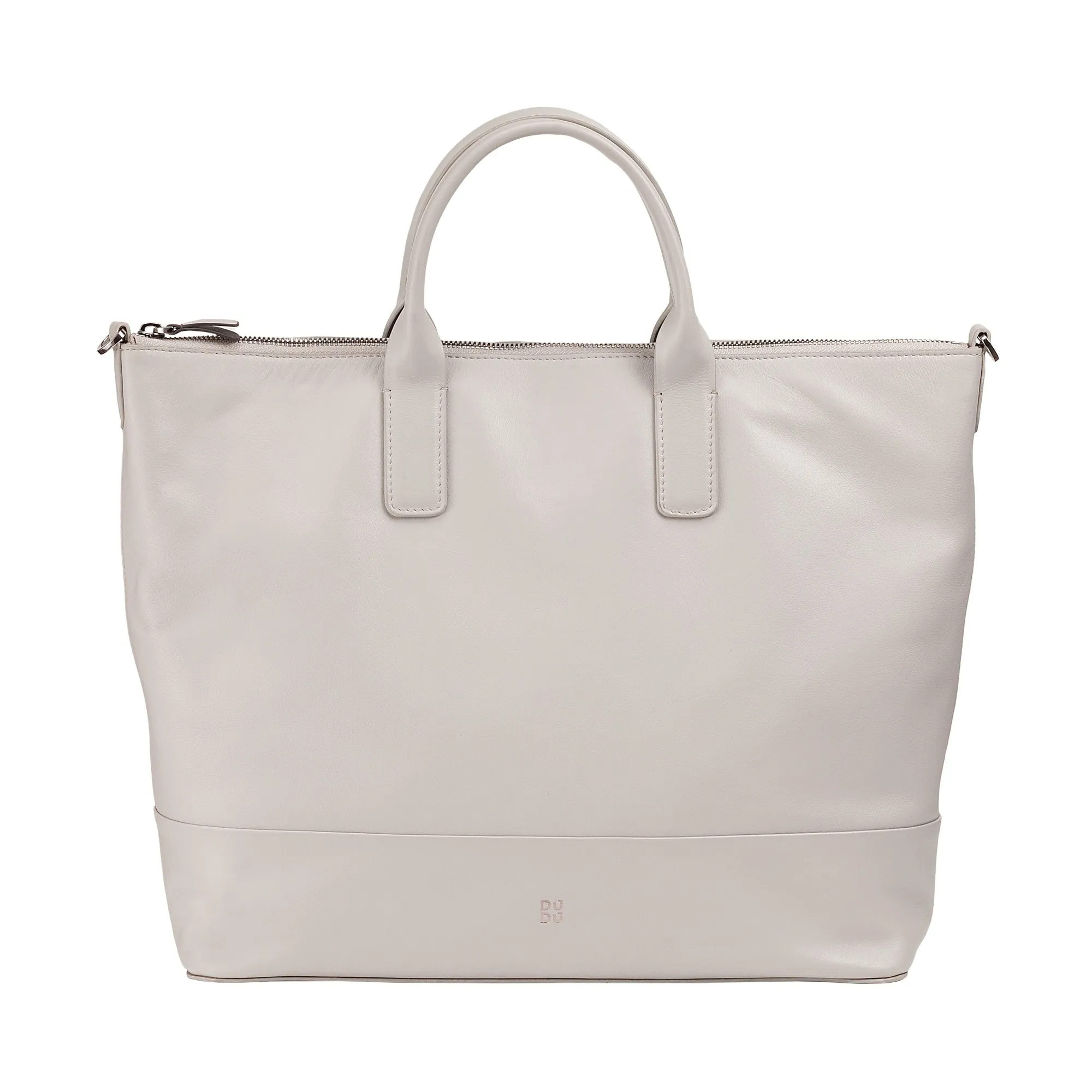 DUDU shoulder bag shoulder elegant woman in real leather, handbag with two handles and zip zipper