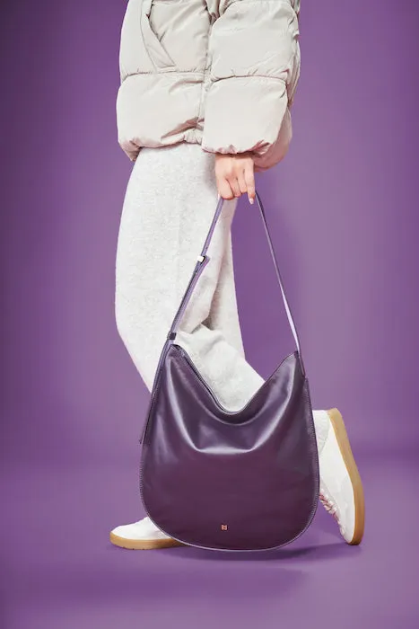 DUDU shoulder bag woman in soft leather, hobble bag with zipper, large adjustable colored large adjustable shoulder bag