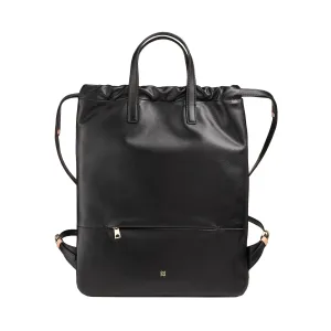 Dudu Women's Backpack in Soft Leather, backpack with drawstring and magnetic button, double handle, simple elegant backpack