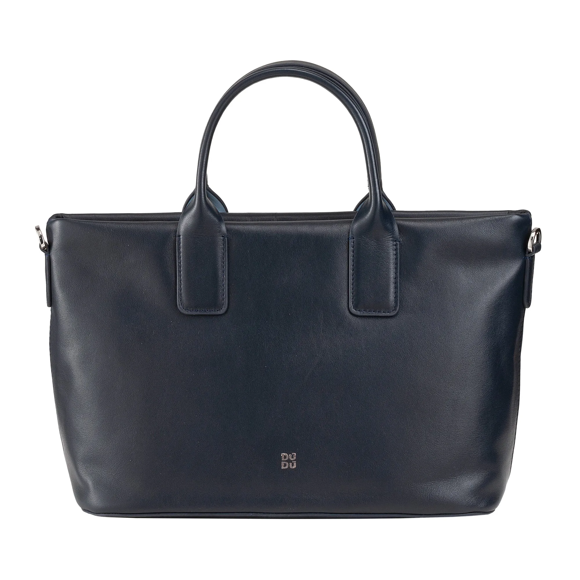 DUDU Women's hand bag in leather with shoulder strap, small shoulder bag with zipper and detachable shoulder strap, colorful elegant bag