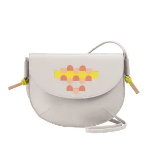 DUDU Women's shoulder bag with real leather flap, small shoulder bag with magnetic button skate, bag