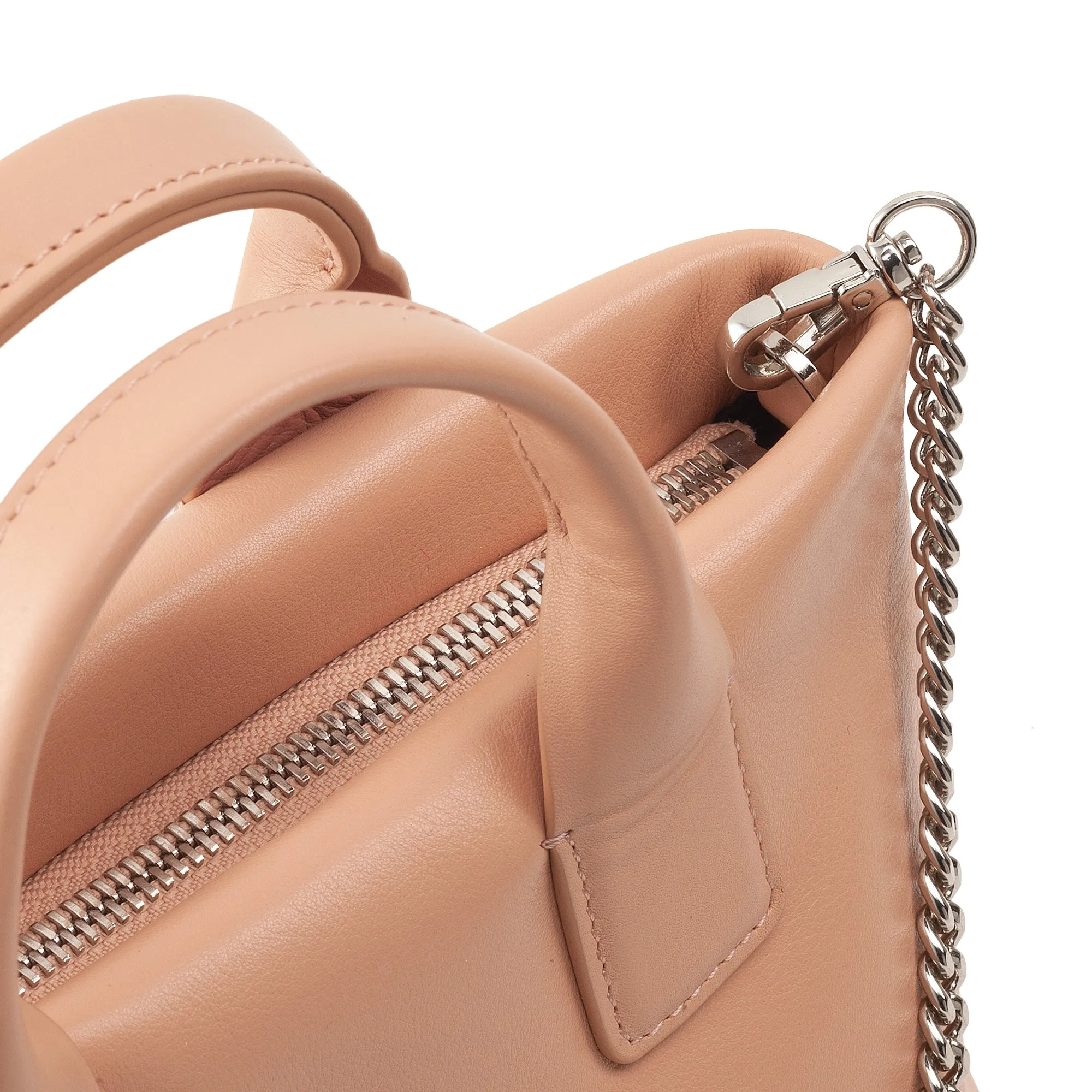 DUDU Women's Woman Boxing Bag in real leather, Elegant Sera Mini Bag bag, 22 x 13 cm, double handles, chain shoulder strap, zip closure