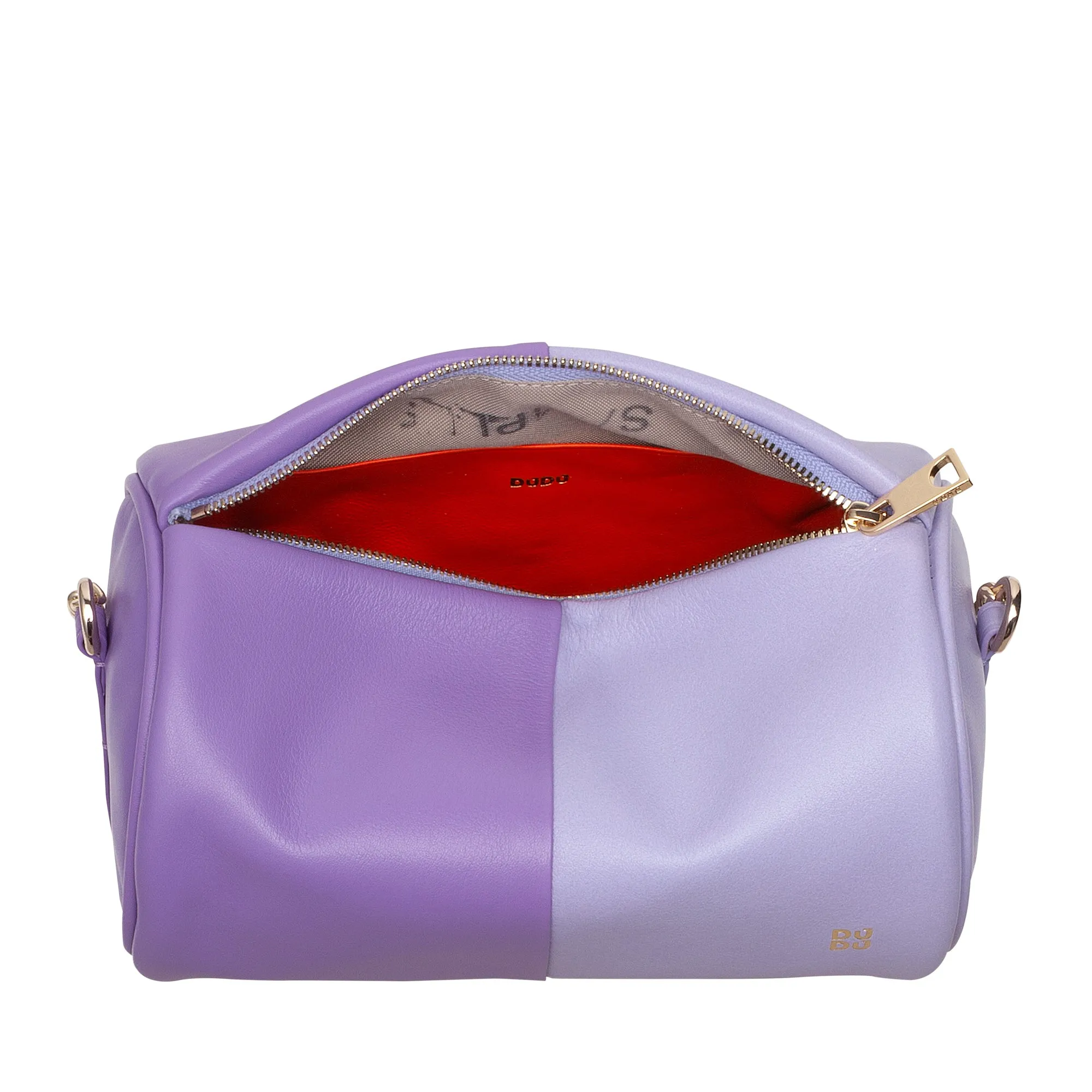 DUDU Women's Women's Leather Bag, shoulder bag with chain and leather, small fashion cylinder bag elegant with zipper