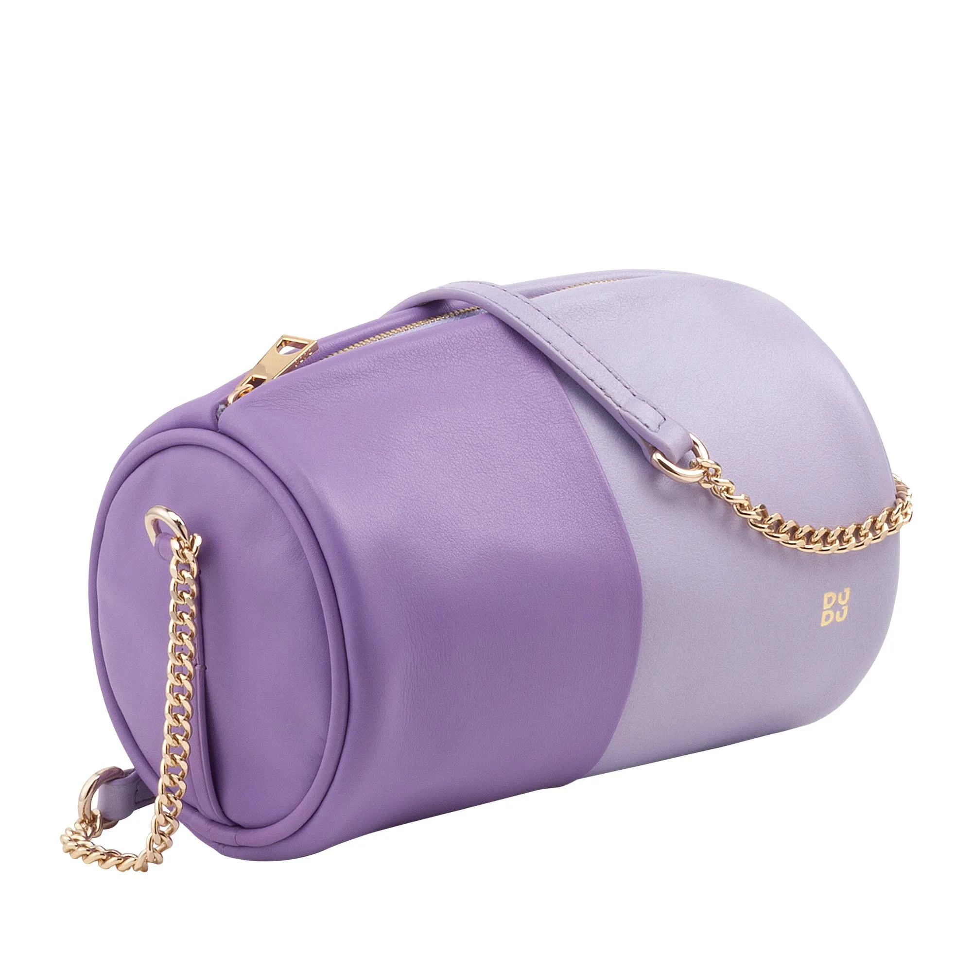 DUDU Women's Women's Leather Bag, shoulder bag with chain and leather, small fashion cylinder bag elegant with zipper