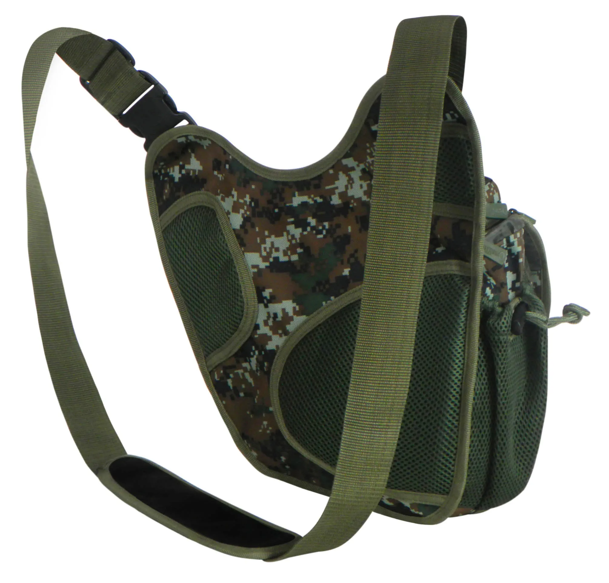 East West USA Hiking Tactical Shoulder Sling Trail Utility Bag RTC511 GREEN ACU