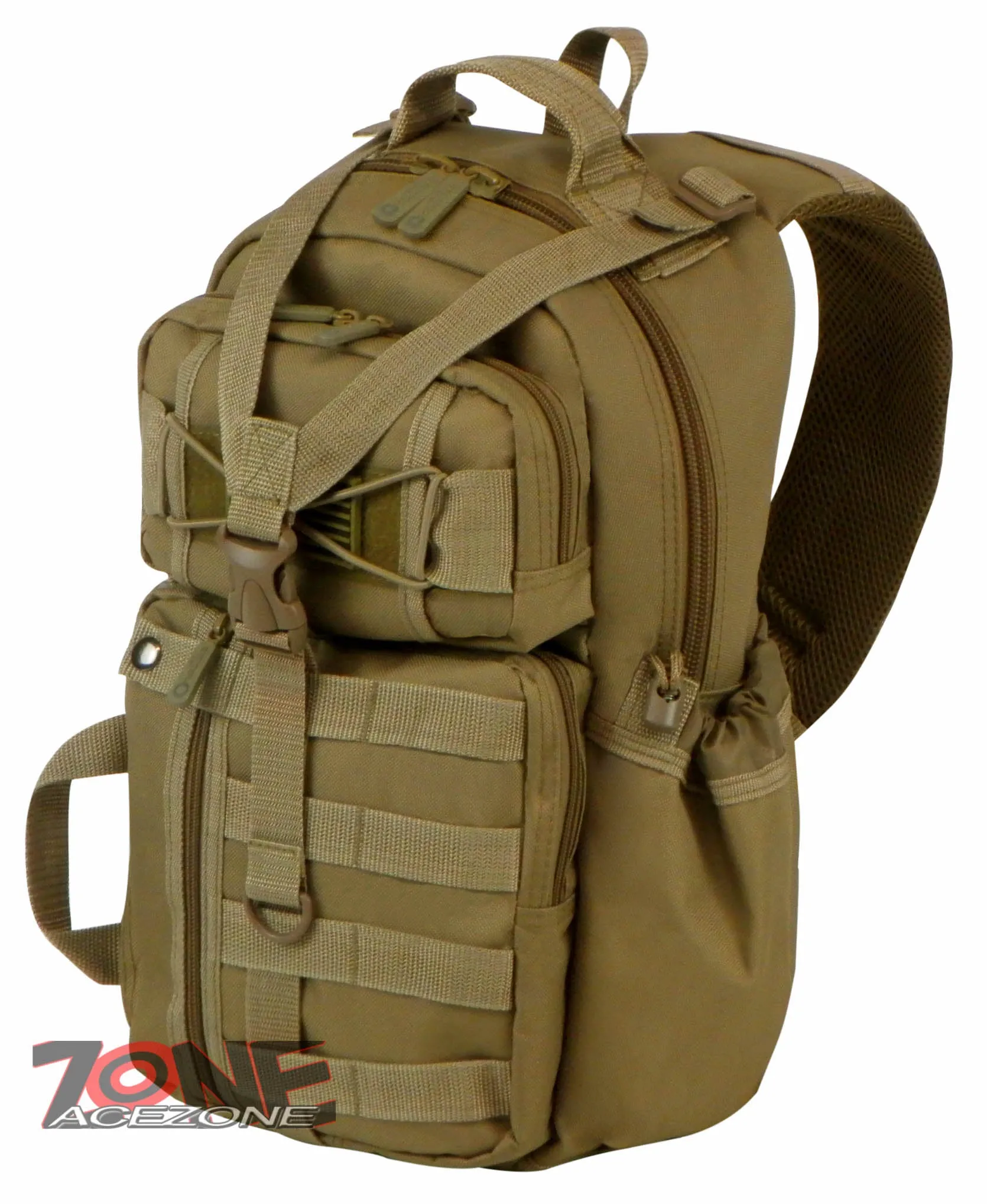 East West USA Tactical Assault Sling Shoulder Cross One Strap RT525 TAN