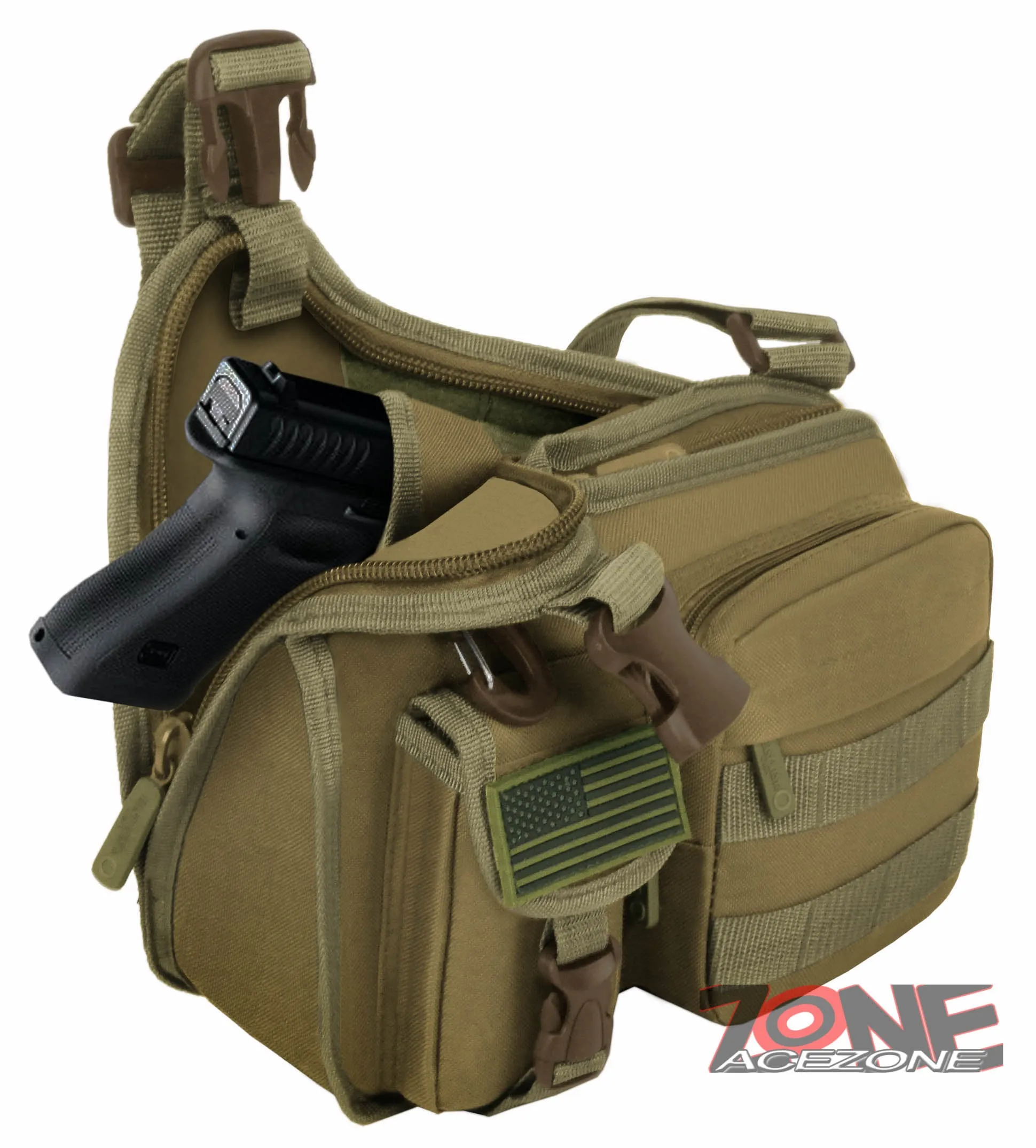 East West USA Tactical Shoulder Sling Trail Walker Utility Bag RTC518 NAVY ACU