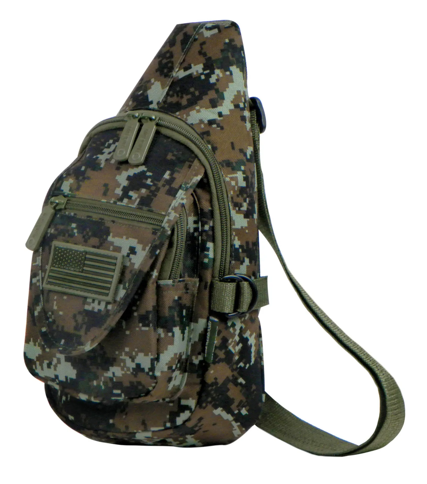 East West USA Tactical Sling Chest Shoulder Utility Bag CAMO RTC513 GREEN ACU