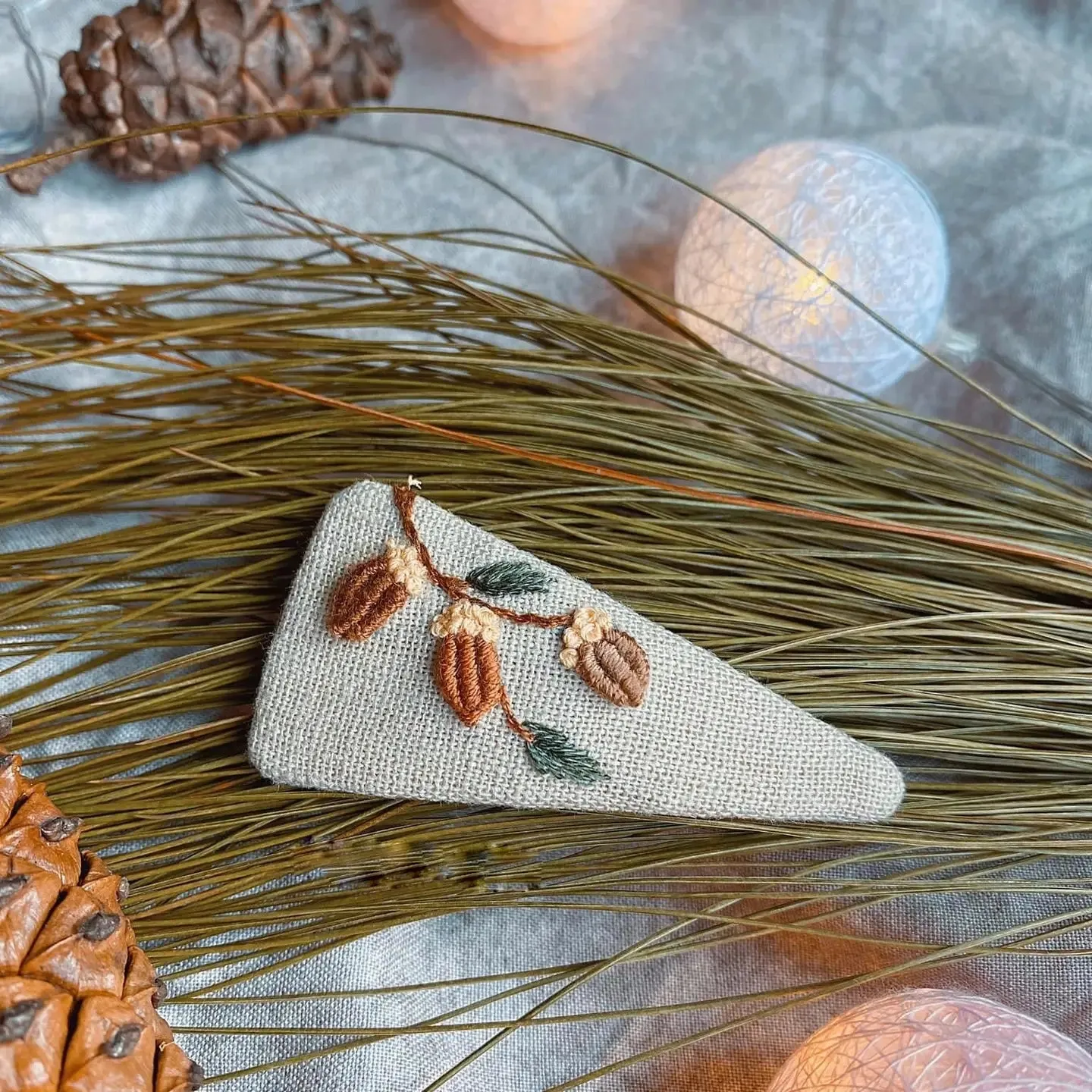 Embroidered Holiday Hair Barrettes - Several Styles