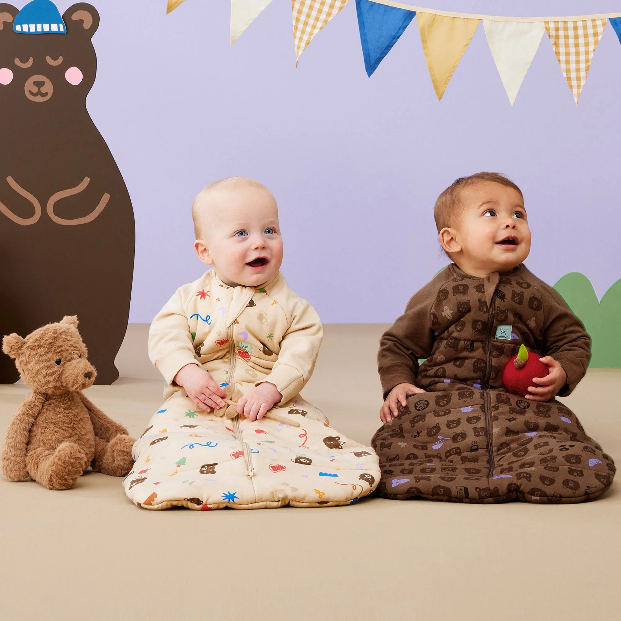 ergoPouch Jersey Long Sleeve Sleeping Bag TOG 3.5 - Teddy Bear Picnic