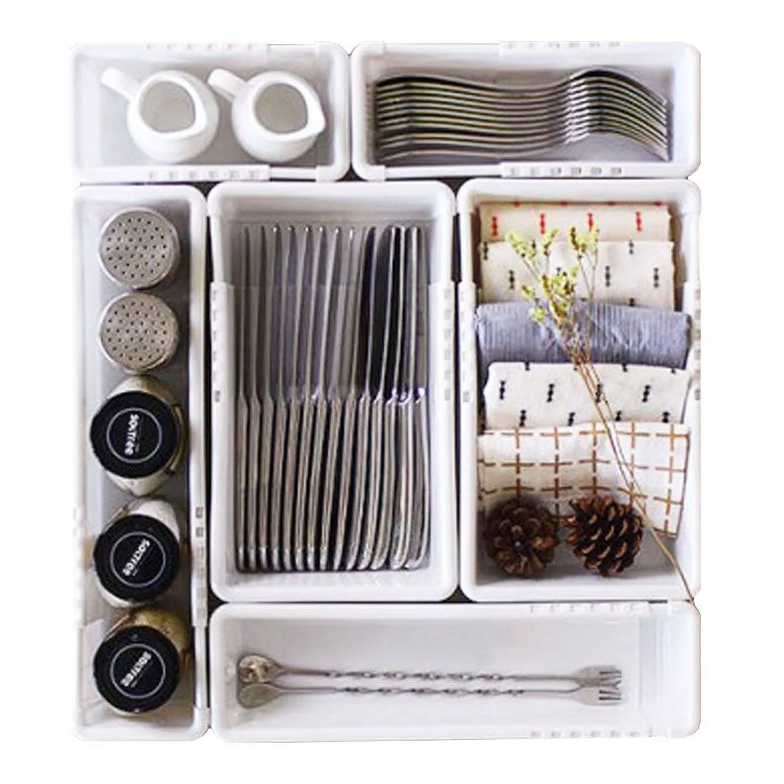 Expandable Drawers Organizer, Tidying Up with small boxes for organizing home (Pack of 4)