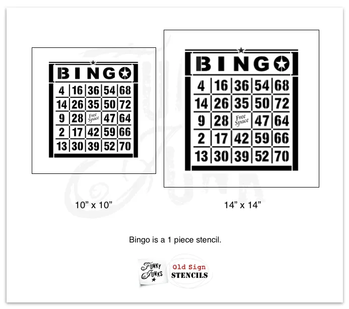 FJ008 Funky Junk's Bingo - Star - 2 size options
