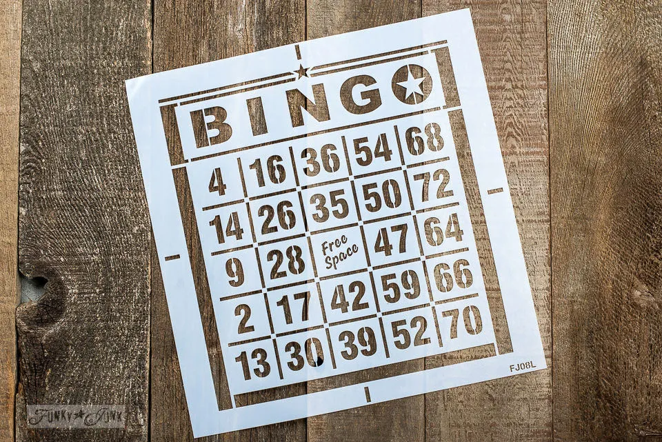 FJ008 Funky Junk's Bingo - Star - 2 size options