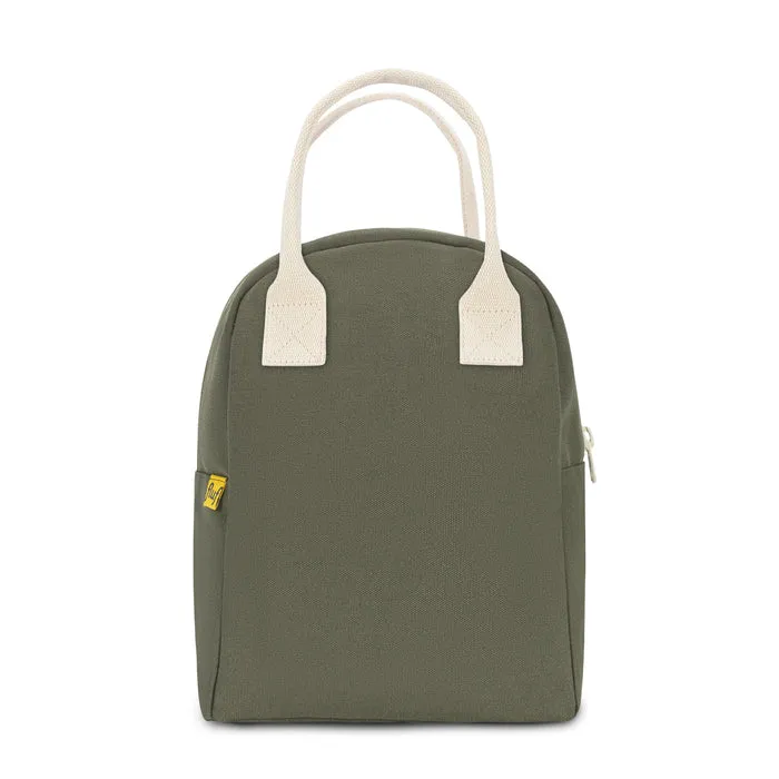 Fluf Zipper Lunch Bag (Dark Olive)