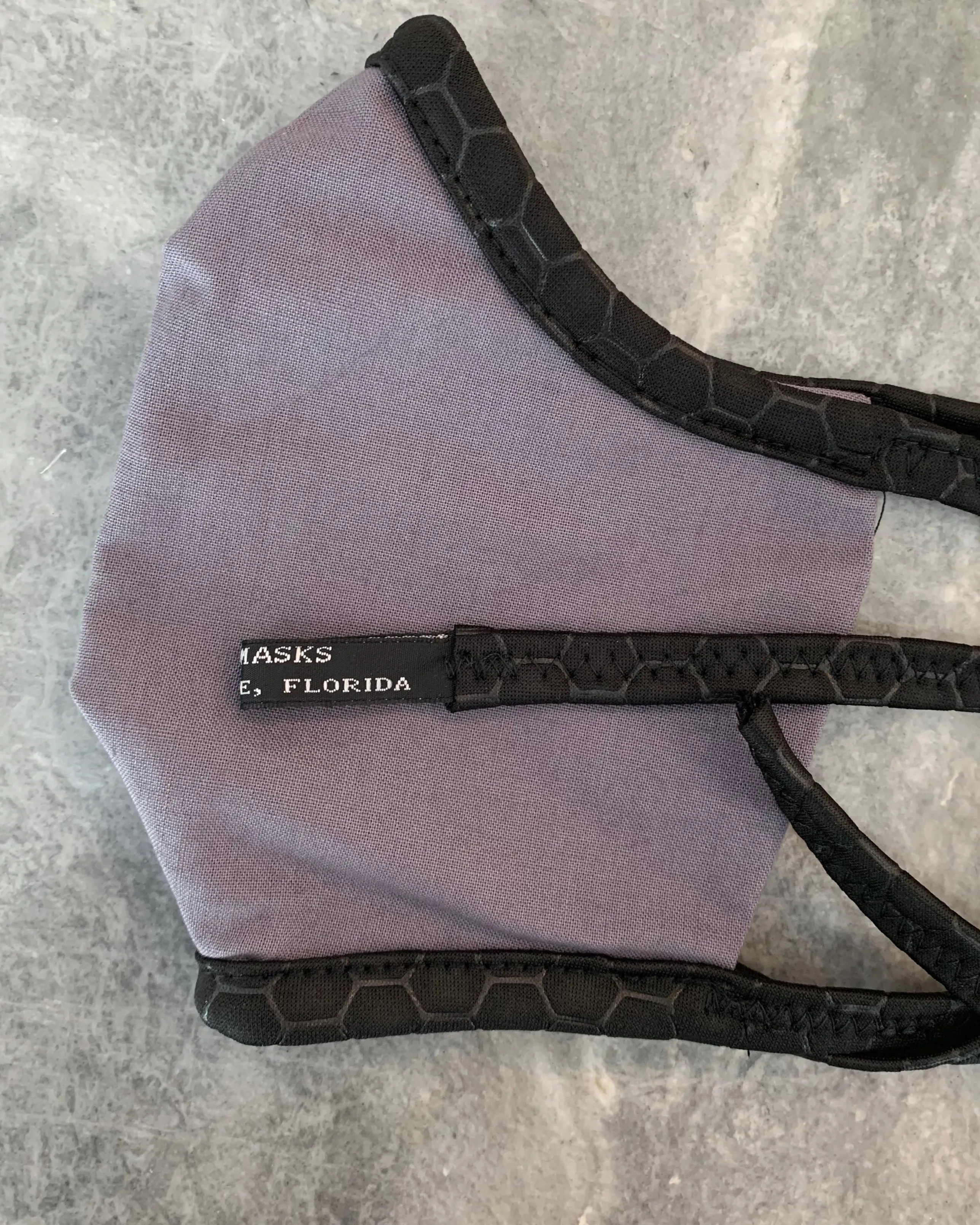 Gainesville-Hawthorne Trail: Grey with Black Trim and Black Foldover Elastic for Ears