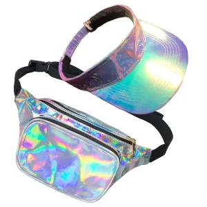 Galaxy 80s Bum Bag and Visor Set
