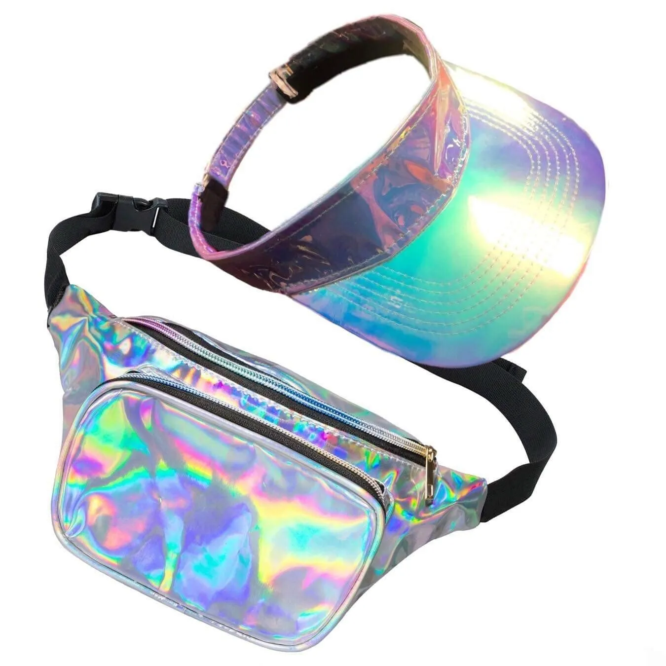 Galaxy 80s Bum Bag and Visor Set