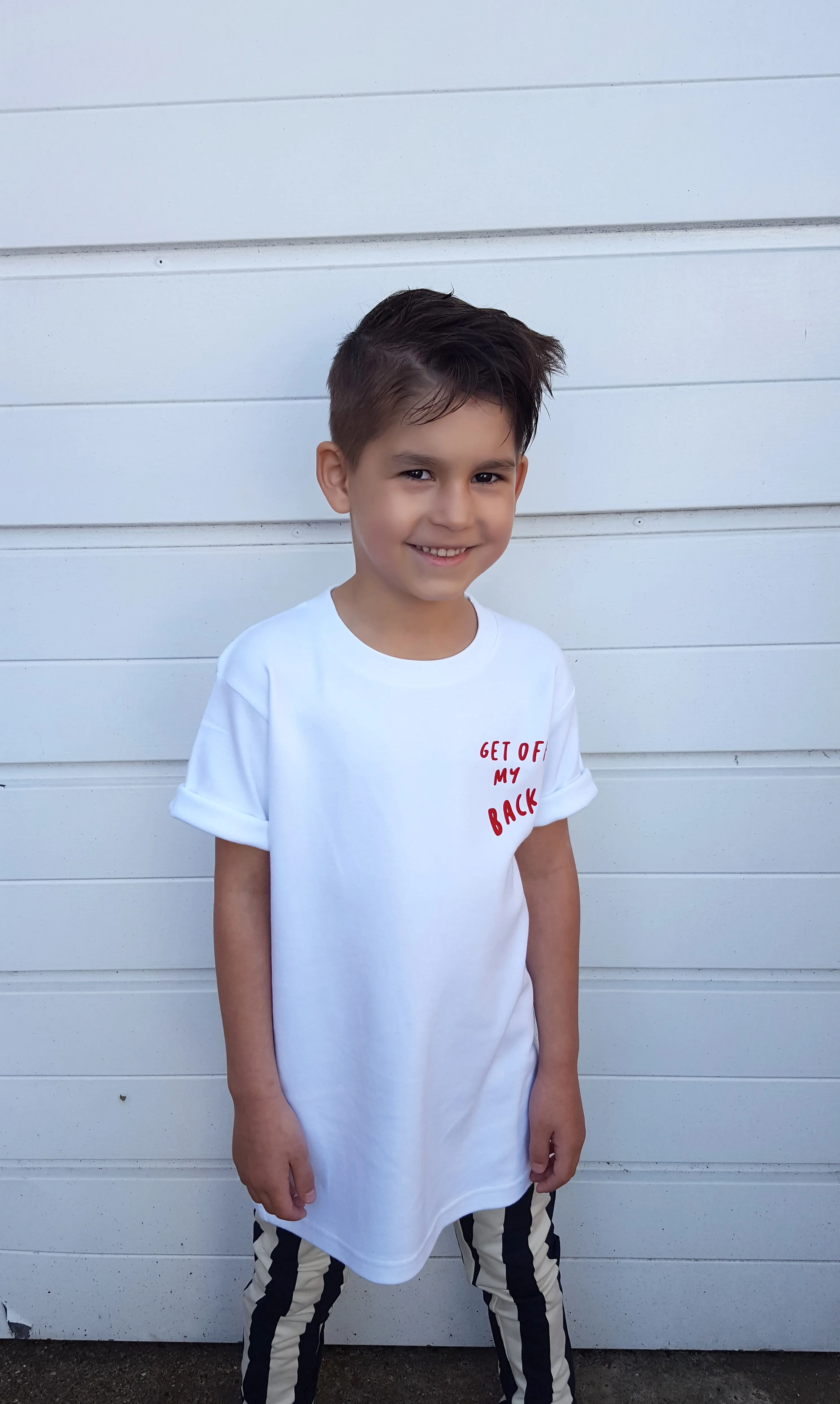 Get Off My Back Slogan Tee for Kids - Trendy & Cool Styles