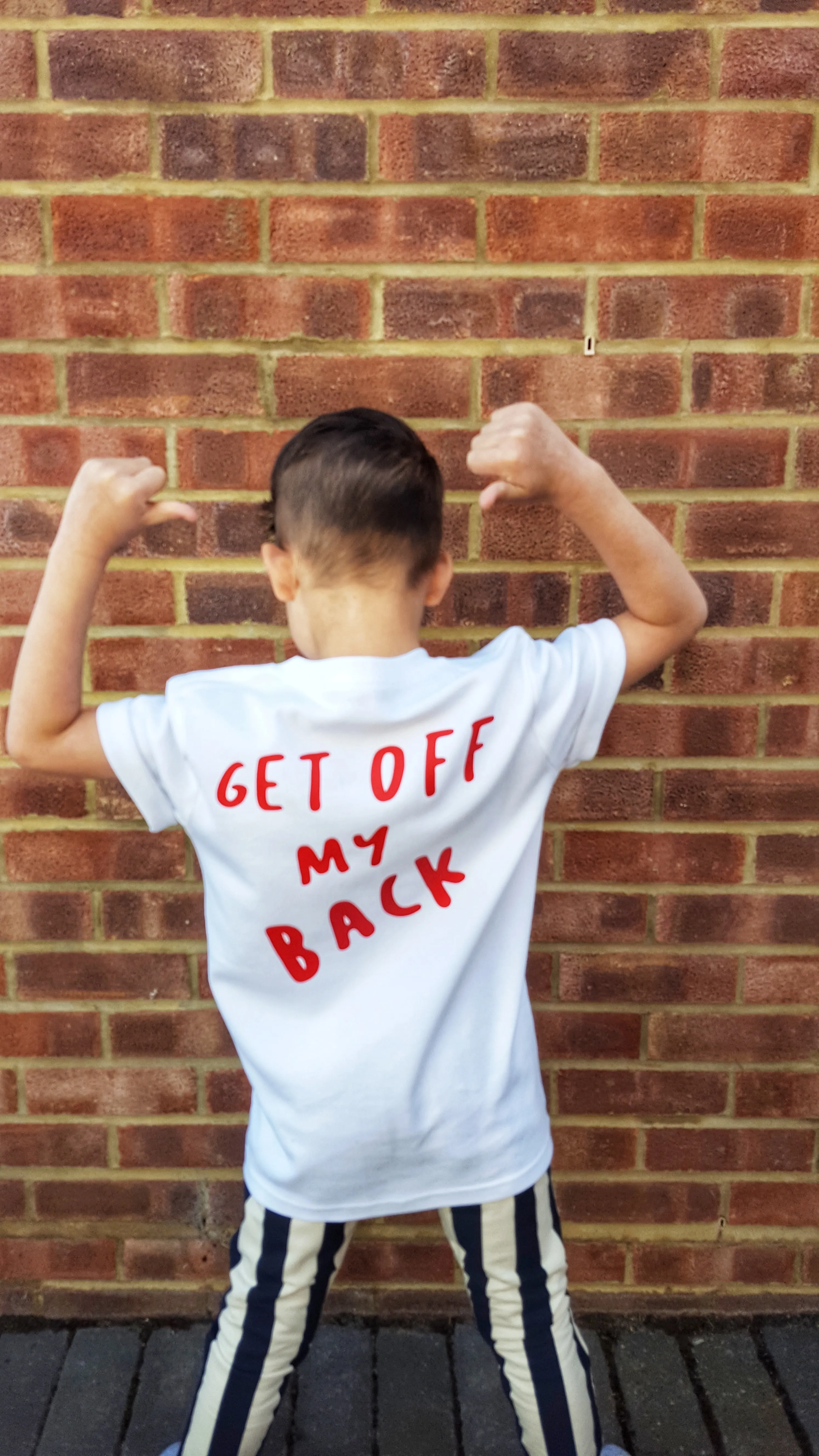 Get Off My Back Slogan Tee for Kids - Trendy & Cool Styles