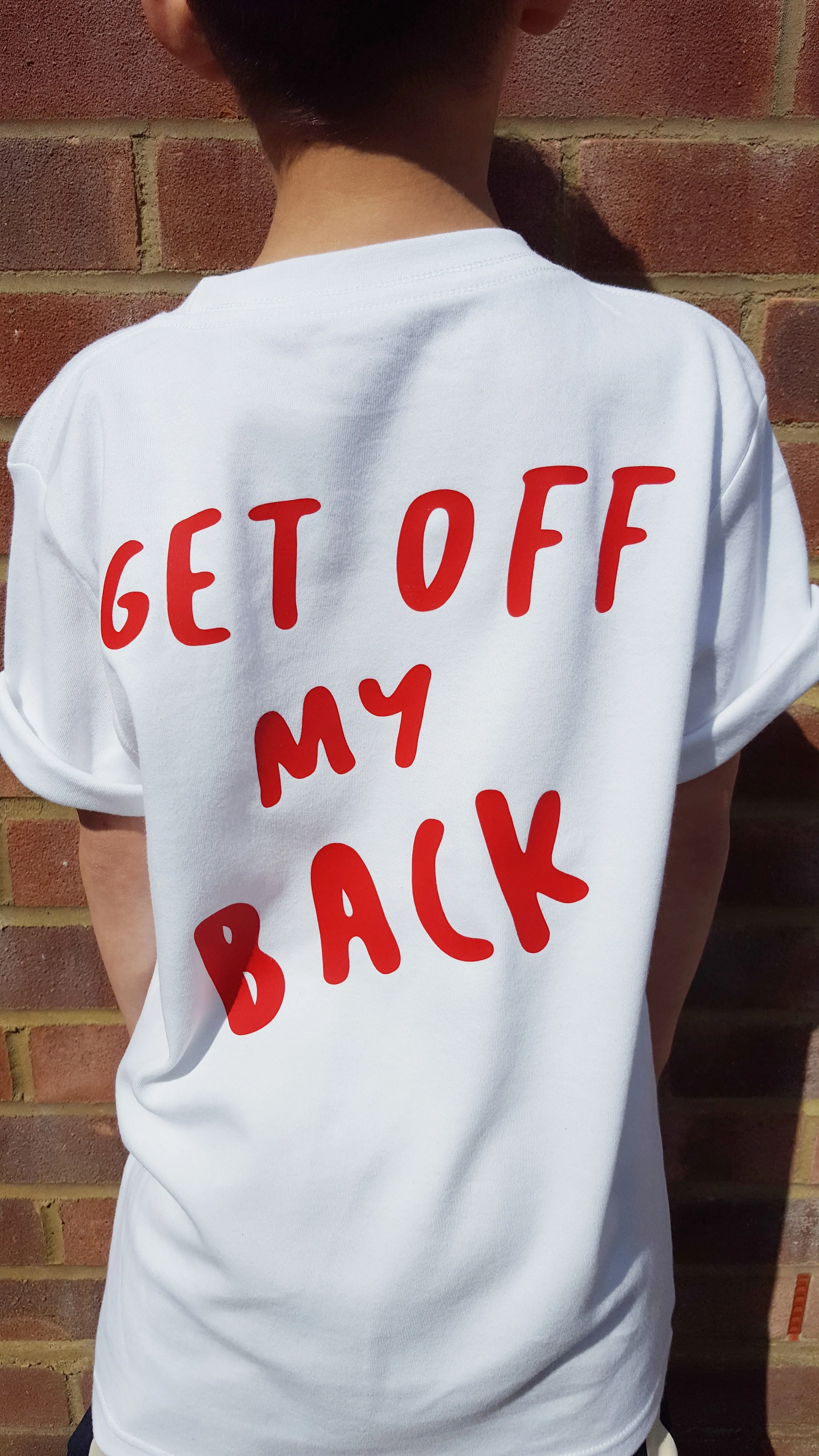 Get Off My Back Slogan Tee for Kids - Trendy & Cool Styles