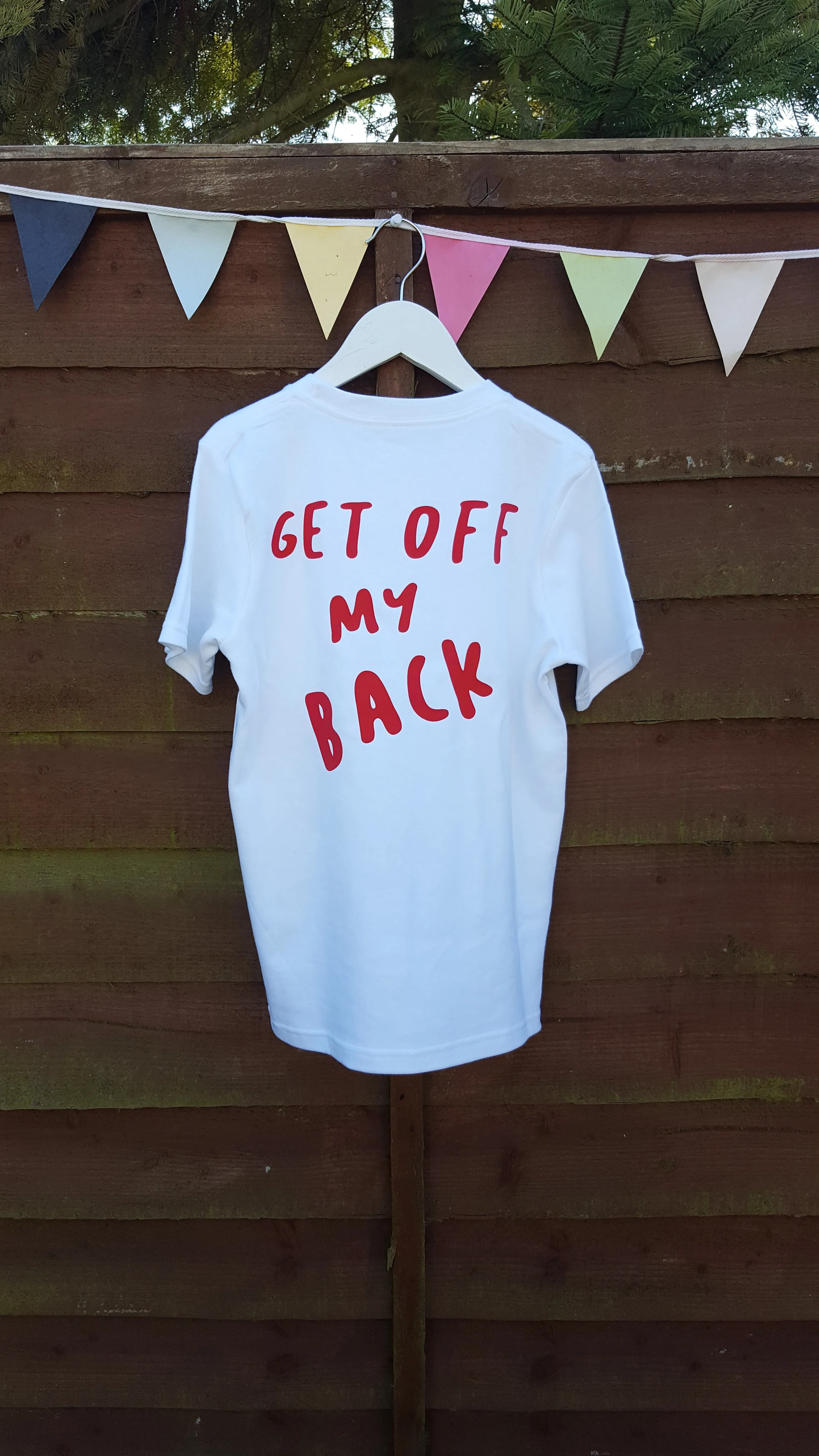 Get Off My Back Slogan Tee for Kids - Trendy & Cool Styles