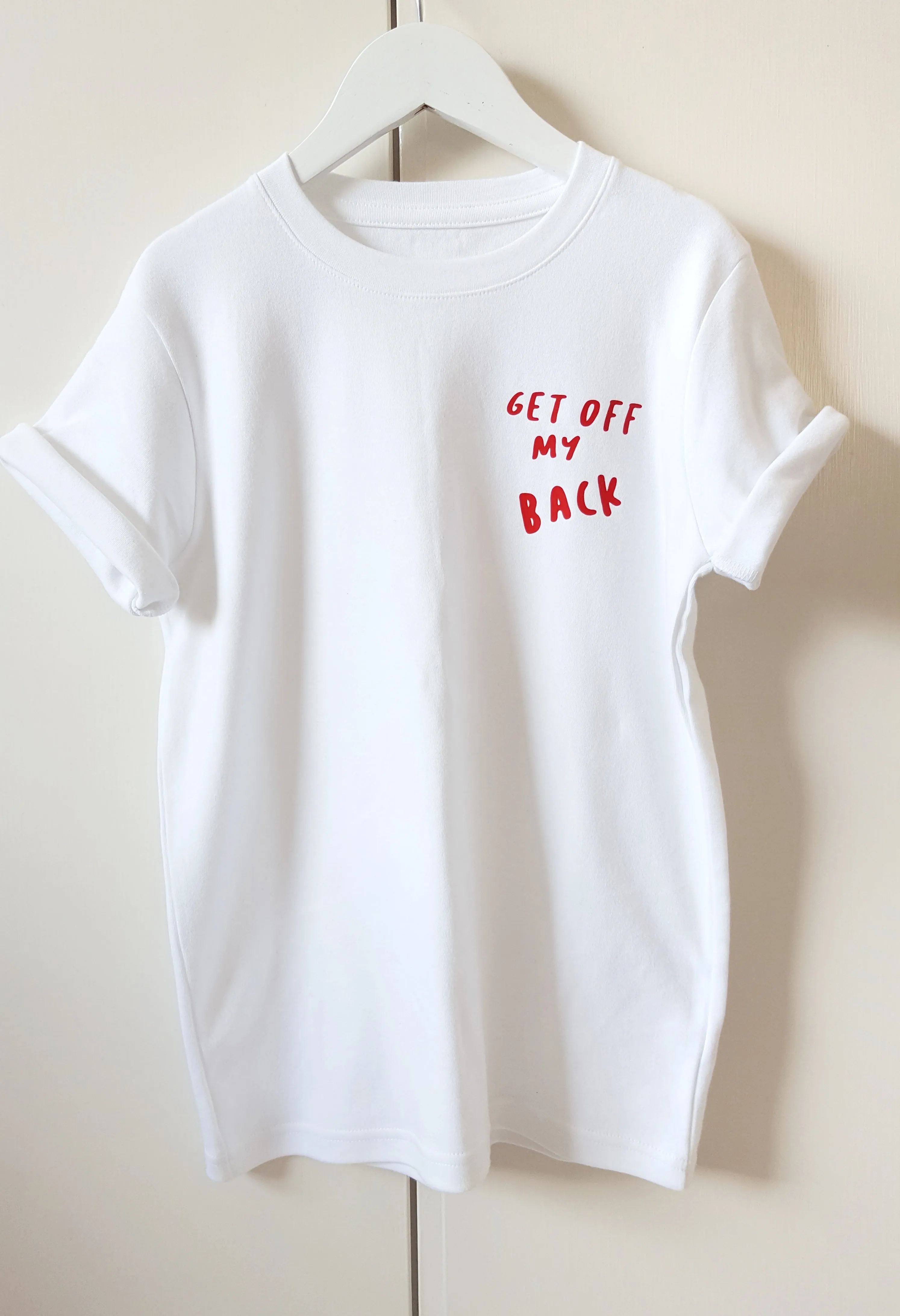 Get Off My Back Slogan Tee for Kids - Trendy & Cool Styles