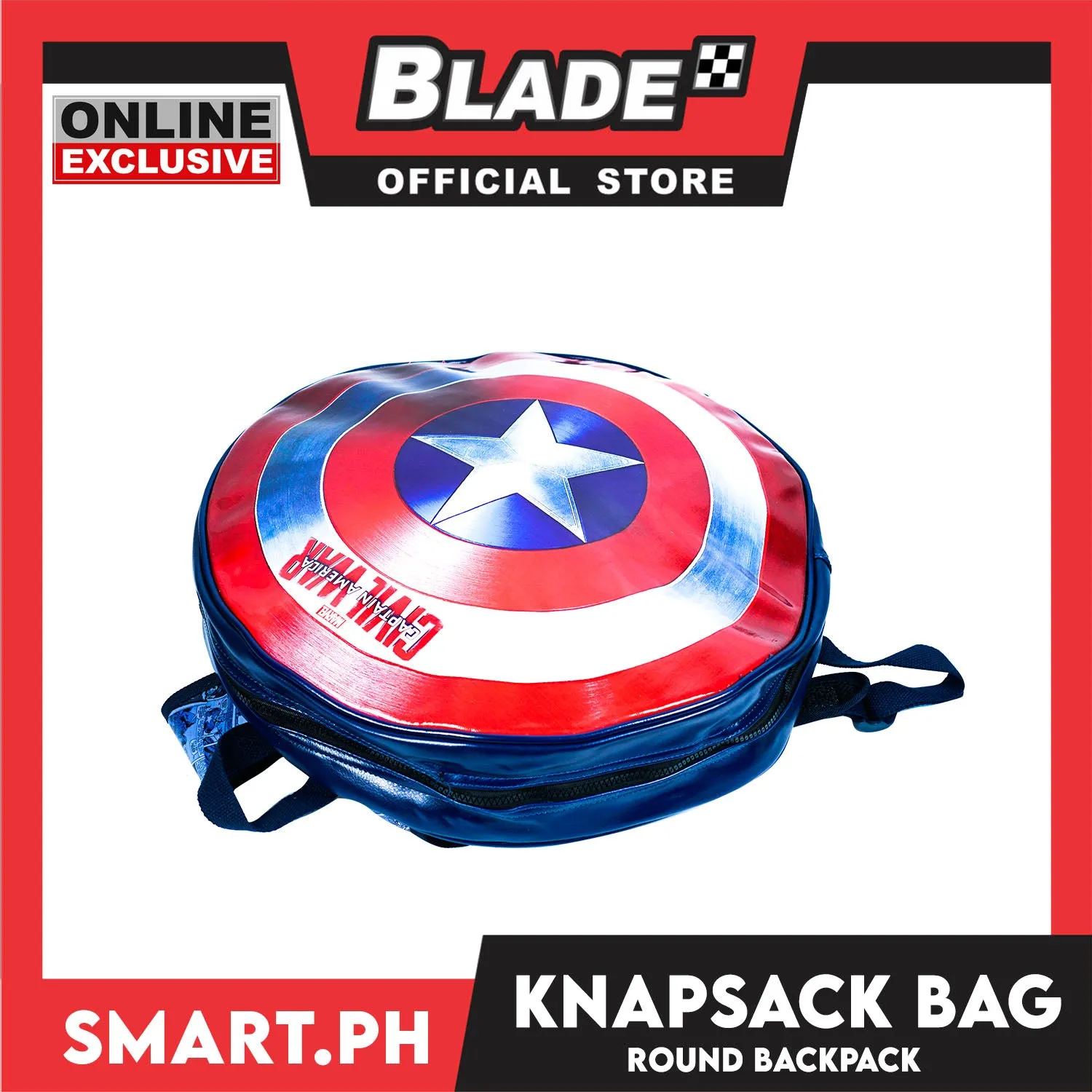 Gifts Round Bag Backpack Knapsack, Character Logo Design 42cm (Assorted Designs and Colors)