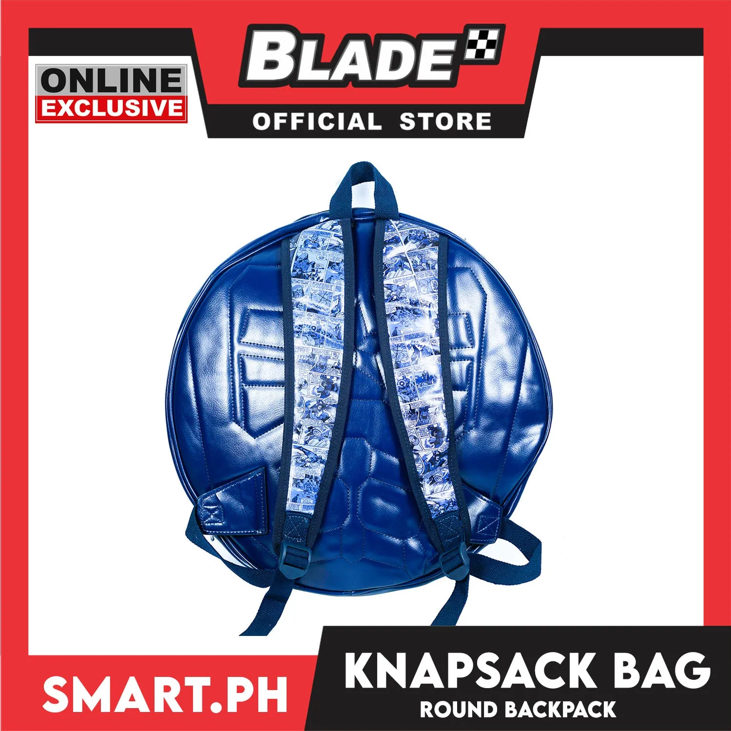 Gifts Round Bag Backpack Knapsack, Character Logo Design 42cm (Assorted Designs and Colors)
