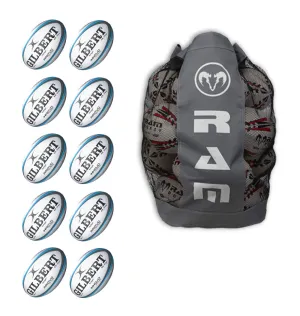 Gilbert Innovo Match Ball Bundle - 10 x balls and bag