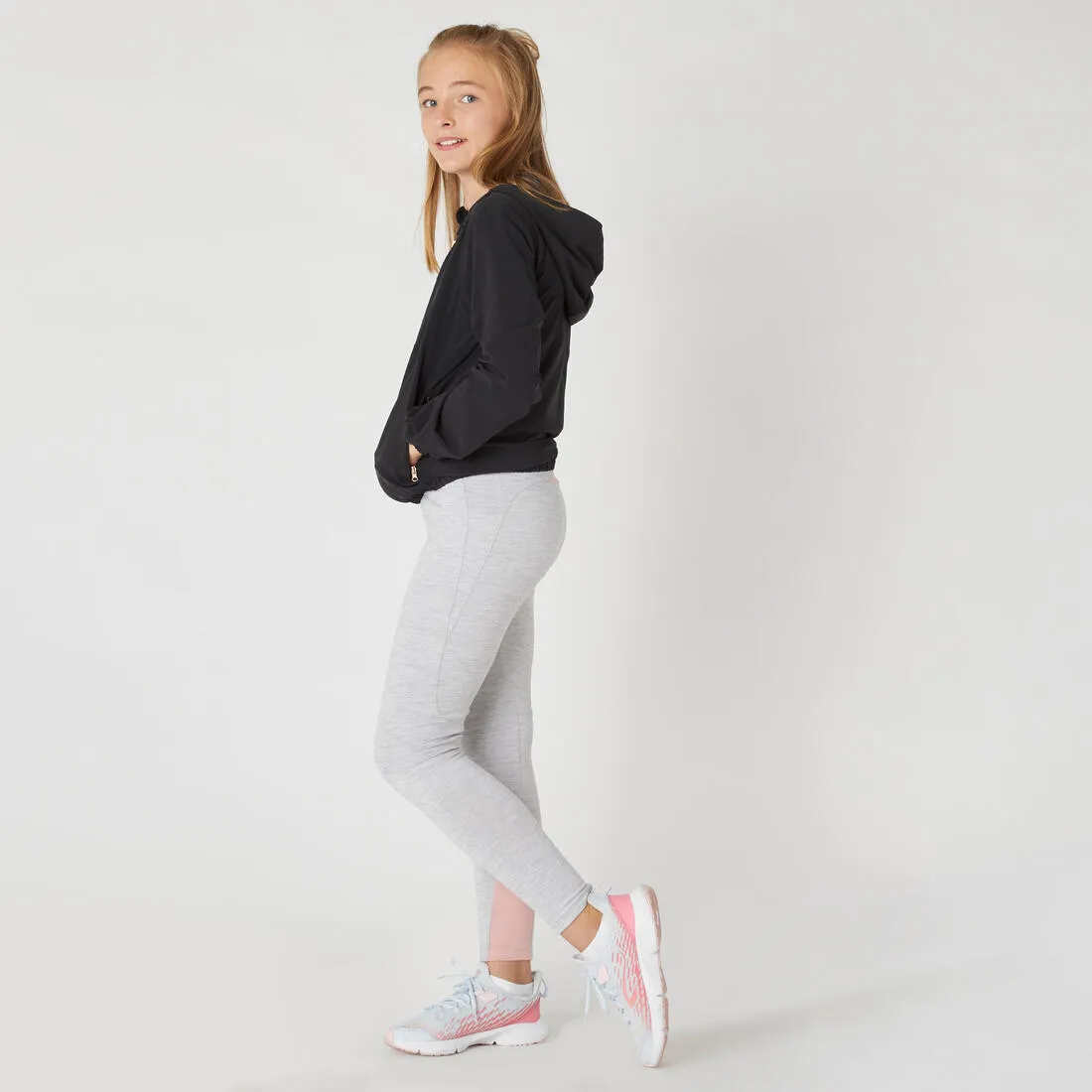 Girls' Multisport Lightweight Breathable Jacket - Black