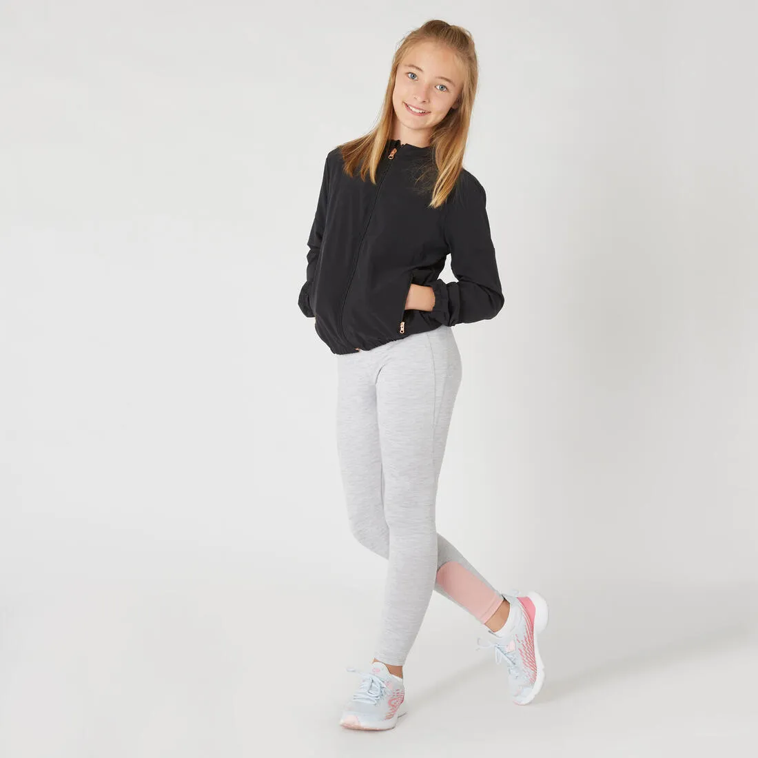 Girls' Multisport Lightweight Breathable Jacket - Black