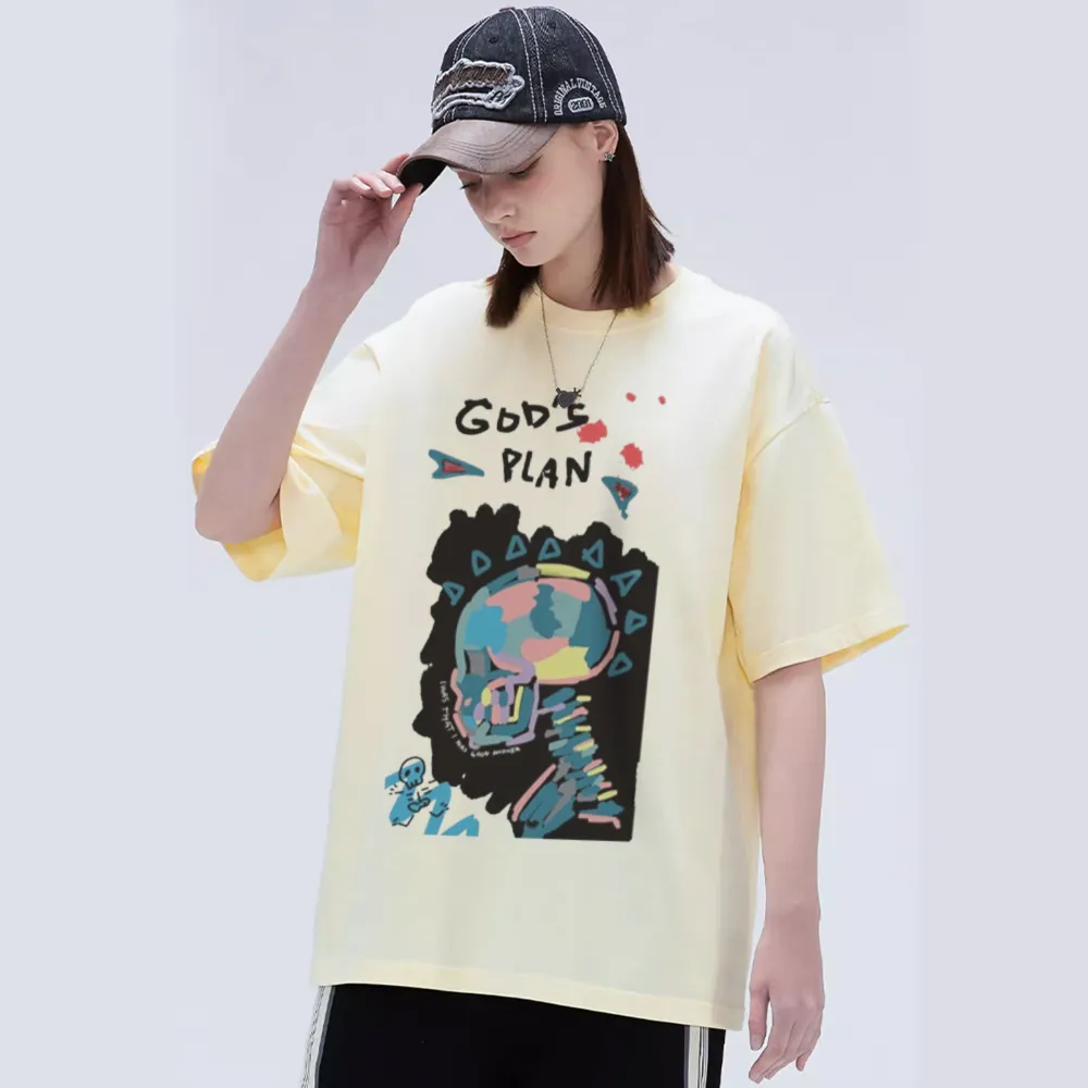 God'S Plan Colorful Skull Doodle T-Shirt