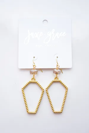 Gold Vase Shaped Earrings