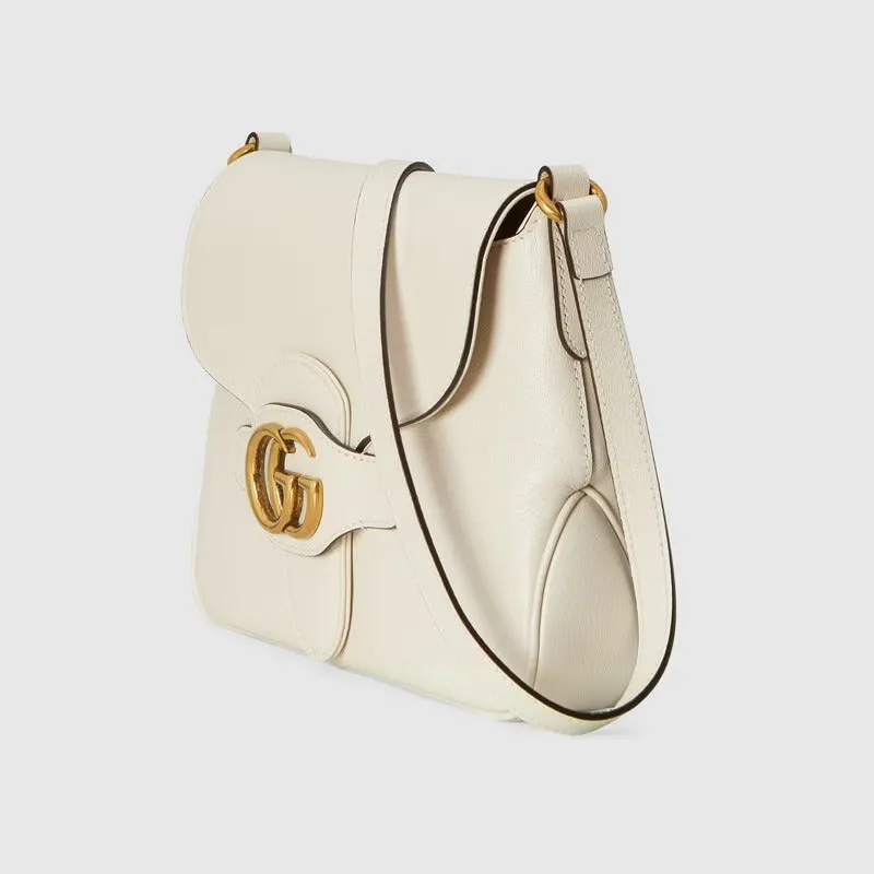 Gucci Small Messenger Bag with Double G in Ivory