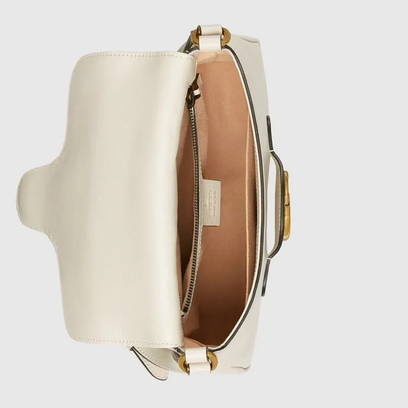 Gucci Small Messenger Bag with Double G in Ivory
