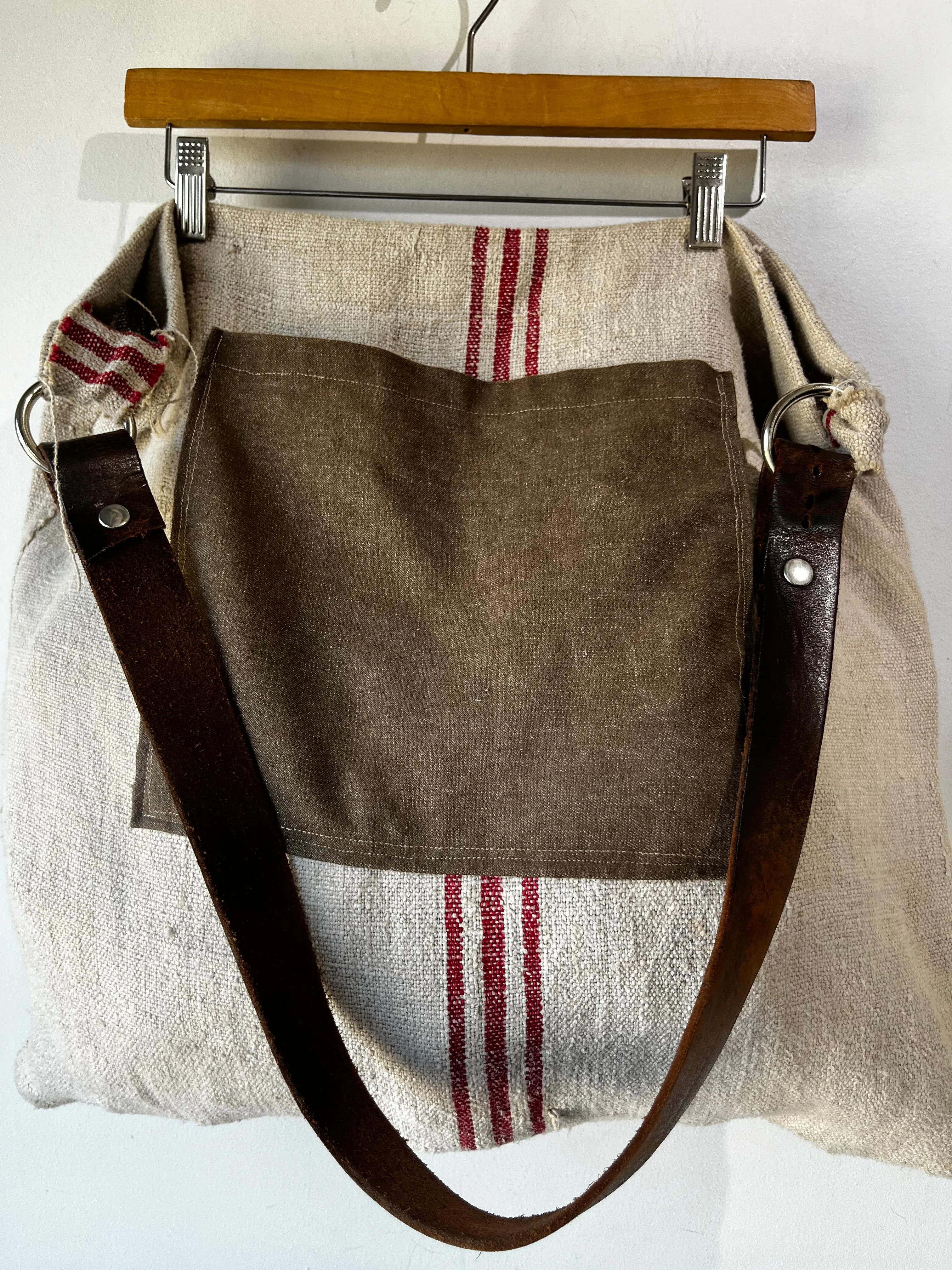 Hand Made Burlap Feed Bag