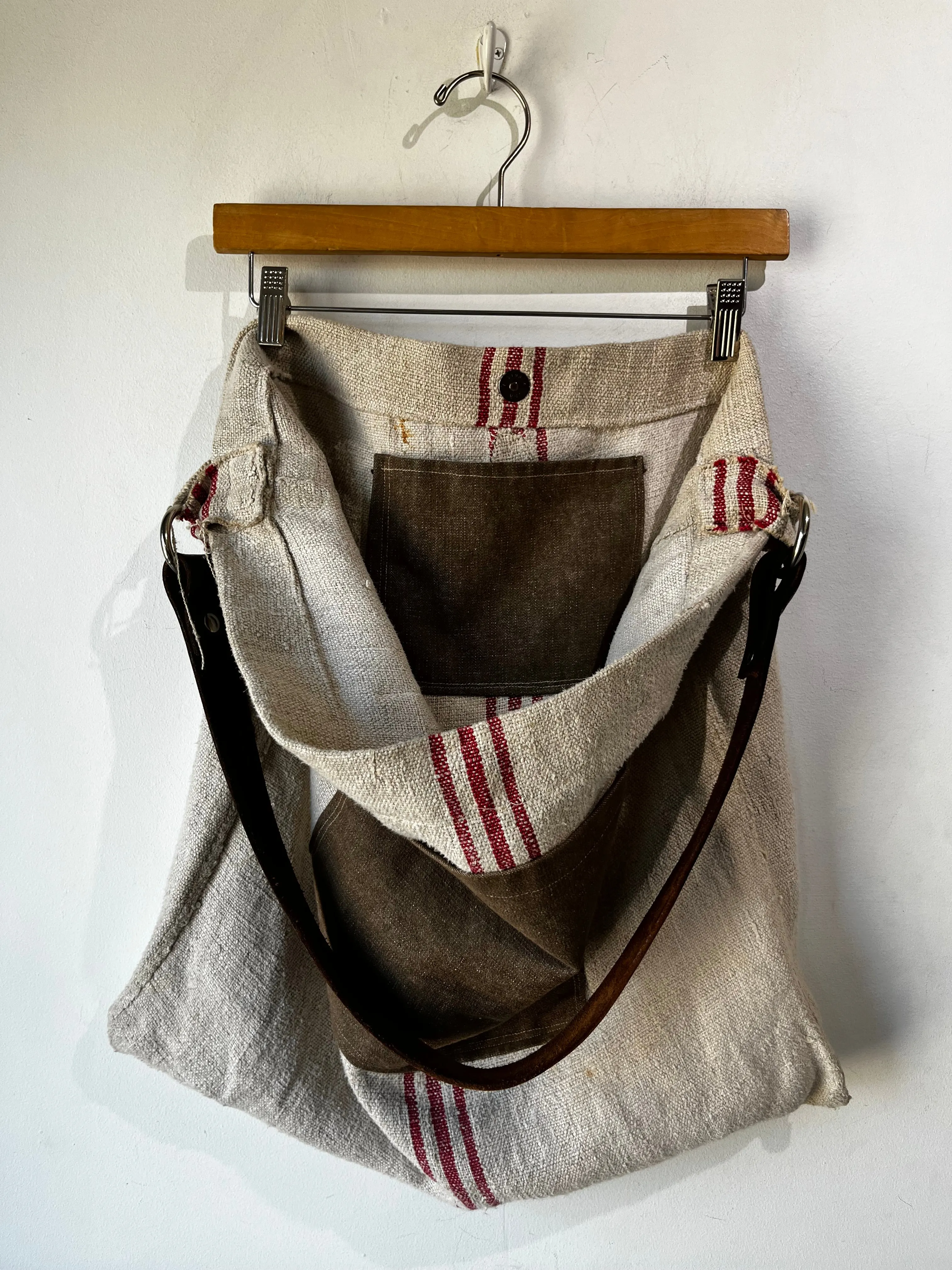 Hand Made Burlap Feed Bag