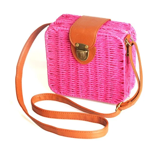 Handmade Designer Small Straw Shoulder Bag