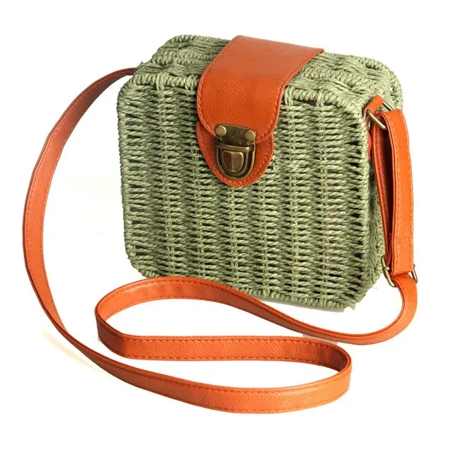 Handmade Designer Small Straw Shoulder Bag