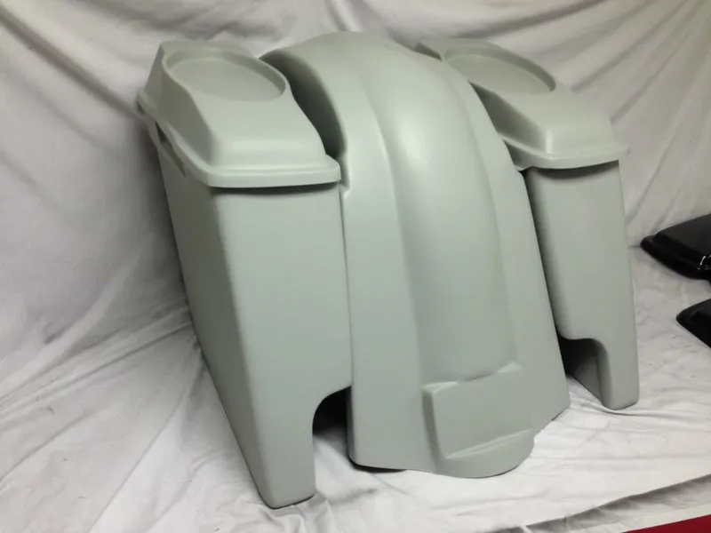 Harley Davidson 6" Extended Saddlebags with Cut Outs and 6.5" Speaker Lids - Not Painted