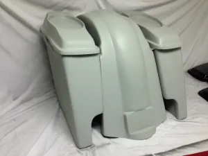 Harley Davidson 6" Extended Saddlebags with Cut Outs and 6.5" Speaker Lids - Not Painted