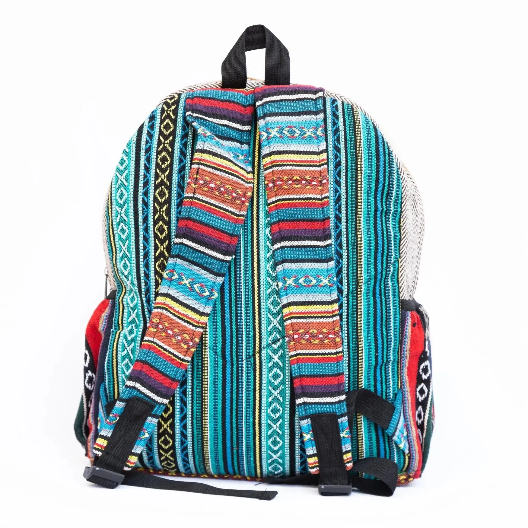 Hemp Backpack Sun & Ohm Needled Pattern